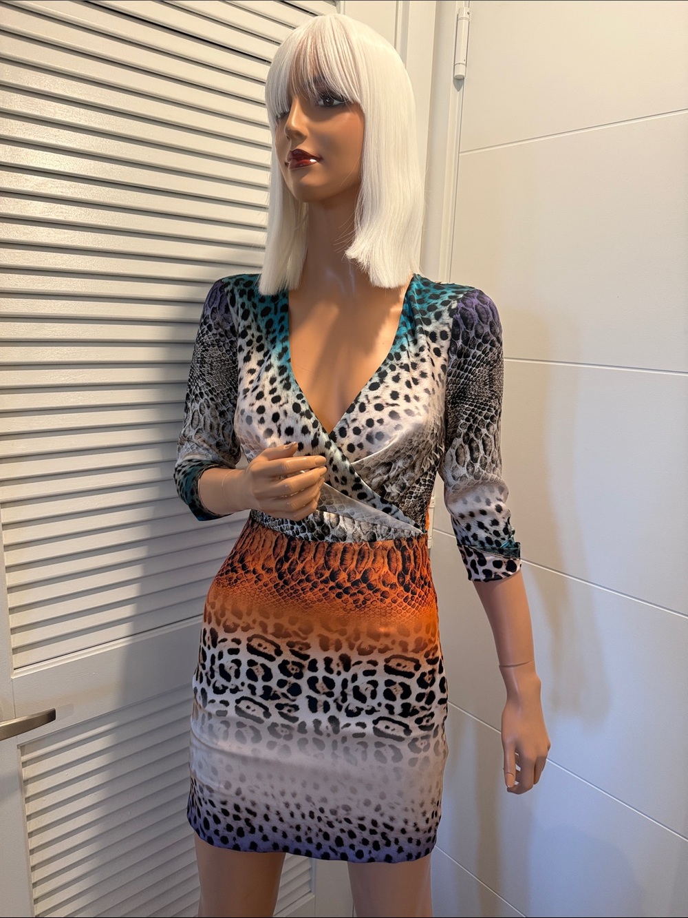 Marciano extra small Multicolor Animal Print Wrap-Style Women’s Dress